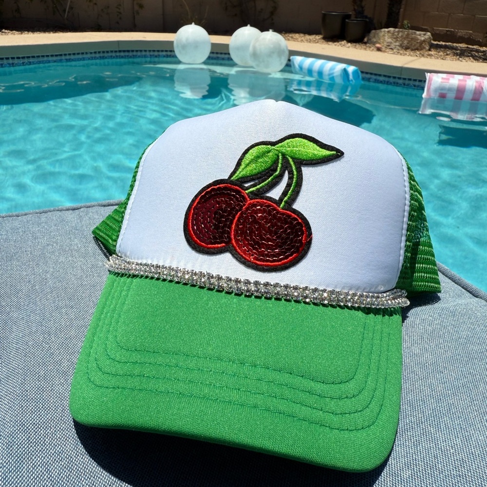 Green Cherry Trucker Hat